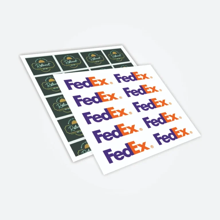 Paper Gumming Sticker Rectangle Shape